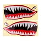 thumbnail image 2 of 2 Piezas Tiburón Boca Ojos Calcomanías Pegatinas Kayak Barco Pesca Gráficos Accesorios Sunnimix Calcomanía de dientes de tiburón, 2 of 5