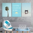 thumbnail image 1 of 3 Panel Palm Tree and Golden Gate Bridge with California is Always in My Mind Quotes Gallery 24 x36 x 3 Panels, 1 of 3