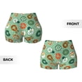 thumbnail image 5 of Vsdgher Christmas Donuts print Workout Shorts for Women Seamless Soft Smooth Gym Yoga Scrunch Active Exercise Fitness Shorts, 5 of 8