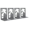 thumbnail image 1 of Sujetalibros decorativosSujetalibros de metal de 4 piezas Soporte para libros Sujetalibros de metal antideslizante Muy versátil Jadeshay  A, 1 of 8