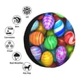thumbnail image 4 of Naloa Colorful Easter Eggs1 PVC Leather Spare Tire Wheel Cover for Car Truck SUV Camper Trailer Universal Fit many size15 inch, 4 of 6