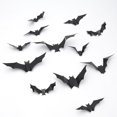 thumbnail image 5 of HomeDM Halloween Bats Decoration Bats Wall Decor,3D Bat Halloween Decoration Stickers for Home Decor Waterproof Black Spooky Bats for Room Decor, 5 of 9