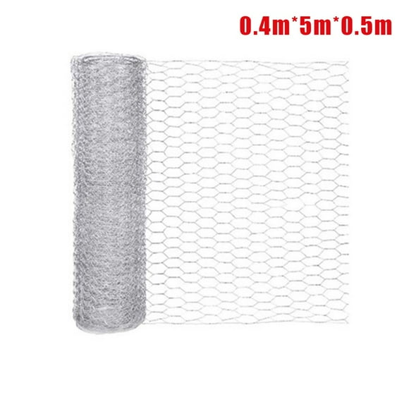 AMERTEER Galvanized Hexagonal Mesh Fench Lightweight Metal Barbed Wire Mesh Diy Project For Home Garden Courtyard