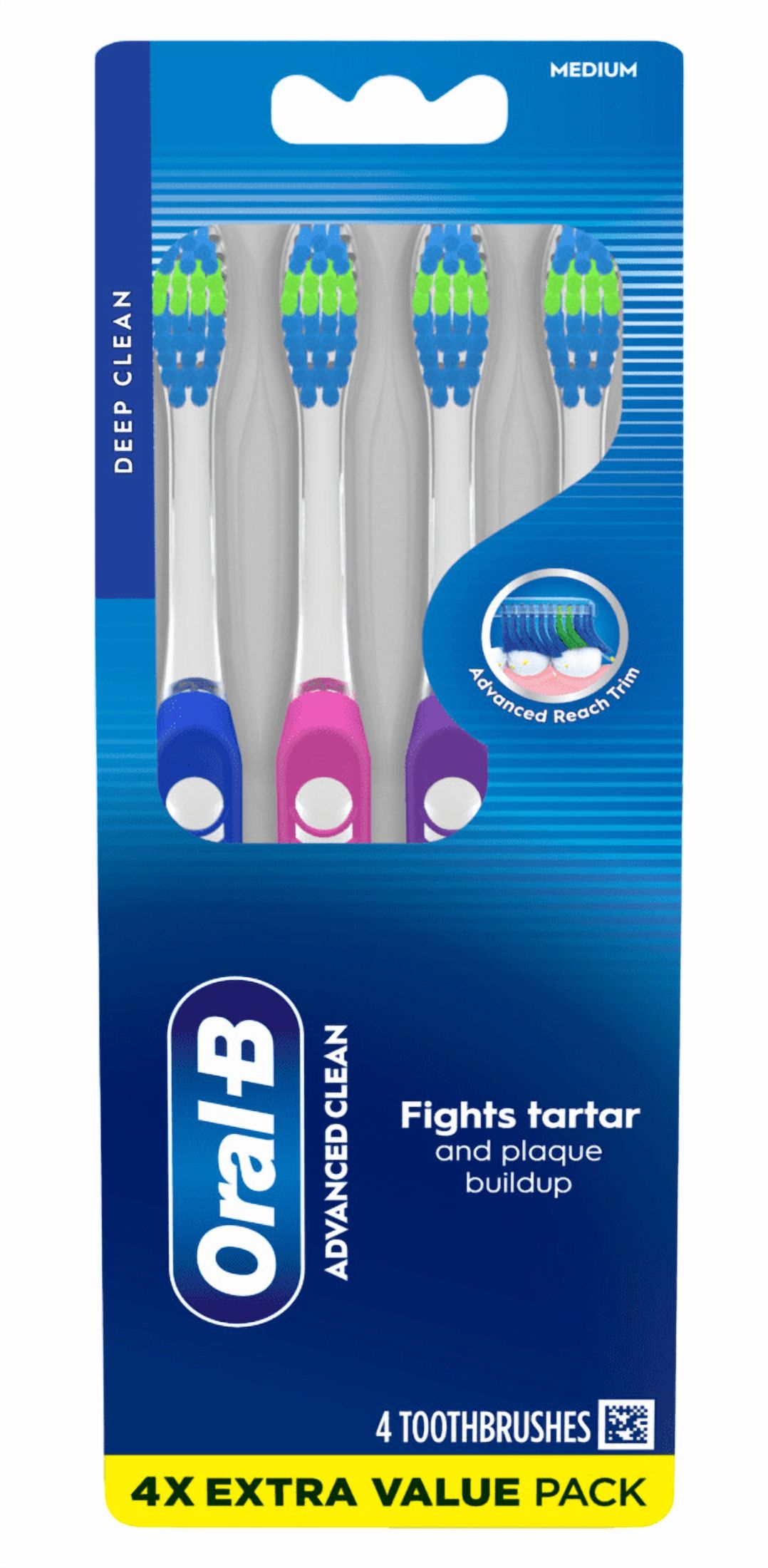Oral-B Toothbrush Indicator Color Collection Medium 4-Pack (Pack of 3)