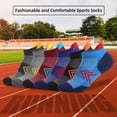 thumbnail image 5 of YOMYM Ankle Hiking Running Socks for Women Compression Thick Athletic Cushion Breathable Socks 6 Pairs, 5 of 8