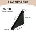 thumbnail image 2 of Uxcell 60Pcs Triangle Glass Corner Protector, 0.16 Inch Plastic Glass Table Corner Protector Transport Corner Guard for Glass, Ceramics, Wood, and Steel(Rounded Corner, Black), 2 of 6