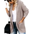thumbnail image 3 of Langwyqu Womens Long Sleeve Casual Lightweight Knit Sweaters Cardigan Coat, 3 of 5