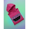 thumbnail image 3 of Proud Purple Glitter Banner Hoodie Women -Smartprints Designs, Female Large, 3 of 4