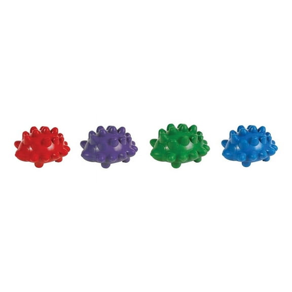 Chomper Assorted Rubber Hedgehog Squeaker Dog Toy Large 4 pk
