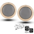 thumbnail image 5 of 2 pcs 6.5 inch Audio Speaker Cover Decorative Circle Protective Metal Mesh Cover(gold+black), 5 of 8