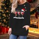 thumbnail image 2 of Tops cómodos con botones estampados navideños de manga larga y cuello redondo para mujer Fridja  fhghd1194, 2 of 4