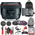 thumbnail image 1 of Canon EF 50mm F/1.2L USM Lens (1257B002) + Filter + BackPack + 64GB Card + More(International Model), 1 of 7