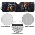 thumbnail image 6 of HUIACONG Cute Sunglasses Dog Windshield Sun Shade Sun Visor Heat Shield for 2018-2025 Jeep Wrangler JL & 2/4 Door 4XE & 2020-2025 Jeep Gladiator JT Thicken 3-Layer Protect Your Car from Sun Heat, 6 of 6