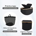 thumbnail image 3 of Cesto para Ropa Sucia con Tapa, Cesta de Lavandería Plegable de Gran Capacidad 150L con 2 Bolsa Extraíble Para Baños, Negro, 3 of 6