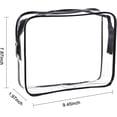 thumbnail image 2 of Clear Toiletry Bag Quart Size Bag 2Pcs Travel Makeup Cosmetic Bag PVC Toiletries Cosmetic Pouch for Women Men (M), 2 of 5