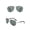 Gold frame dark green, variant on Polarized Sunglasses for Men, Retro Metal Frame, UV Protection, 60mm Lens Width, Model 1879