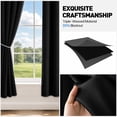 thumbnail image 2 of Blackout Curtains, 52 x 72 inch Black Curtains Set of 2 Panels, Thermal Insulated Room Darkening Curtains for Bedroom, Privacy Protection Drapes for Living Room, Bedroom,Dorm, 2 of 7