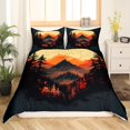 thumbnail image 2 of YST Rustic Landscape Comforter Cover Bedding Set, King -Piece, Woodland Trees, Wild Animal Theme, Zipper Closure, 2 of 6