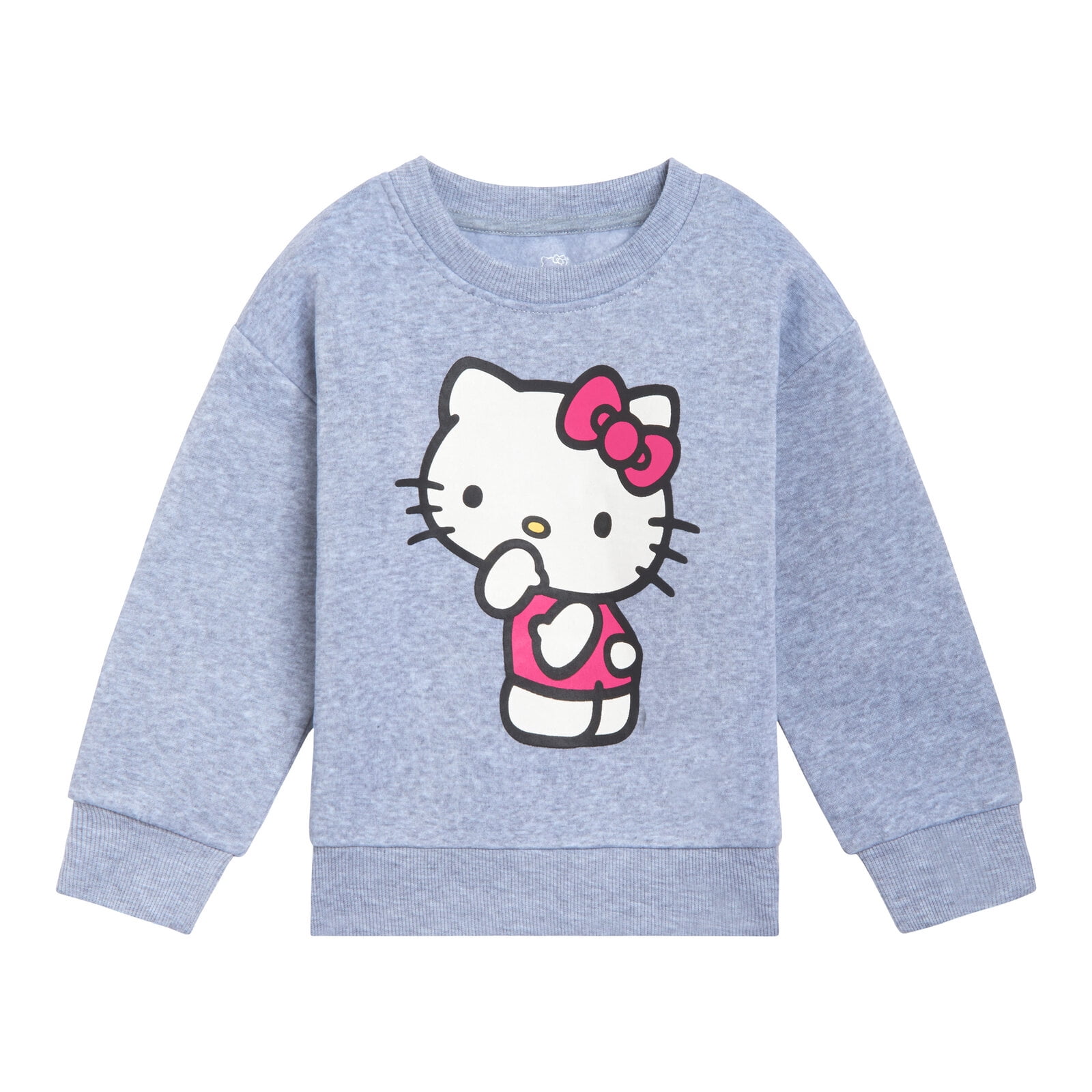 Hello Kitty Fleece Drop Shoulder Sweatshirt and Jogger Pants Outfit Set Toddler to Big Kid
