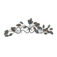 thumbnail image 6 of DecMode Blue Metal Scroll Leaf Wall Decor, 6 of 8
