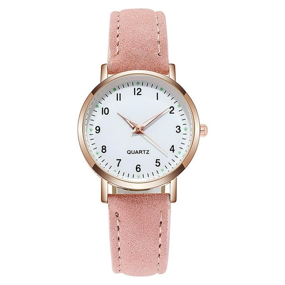 Guodhu Womens Dainty Analog Leather Dress Watch for Small Wrists Easy to Read Dial Ladies Luminous Watches for Women Nurse Doctors Students