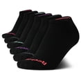 thumbnail image 1 of Calcetines deportivos Reebok para mujer, corte bajo, paquete de 6, negros, 1 of 8
