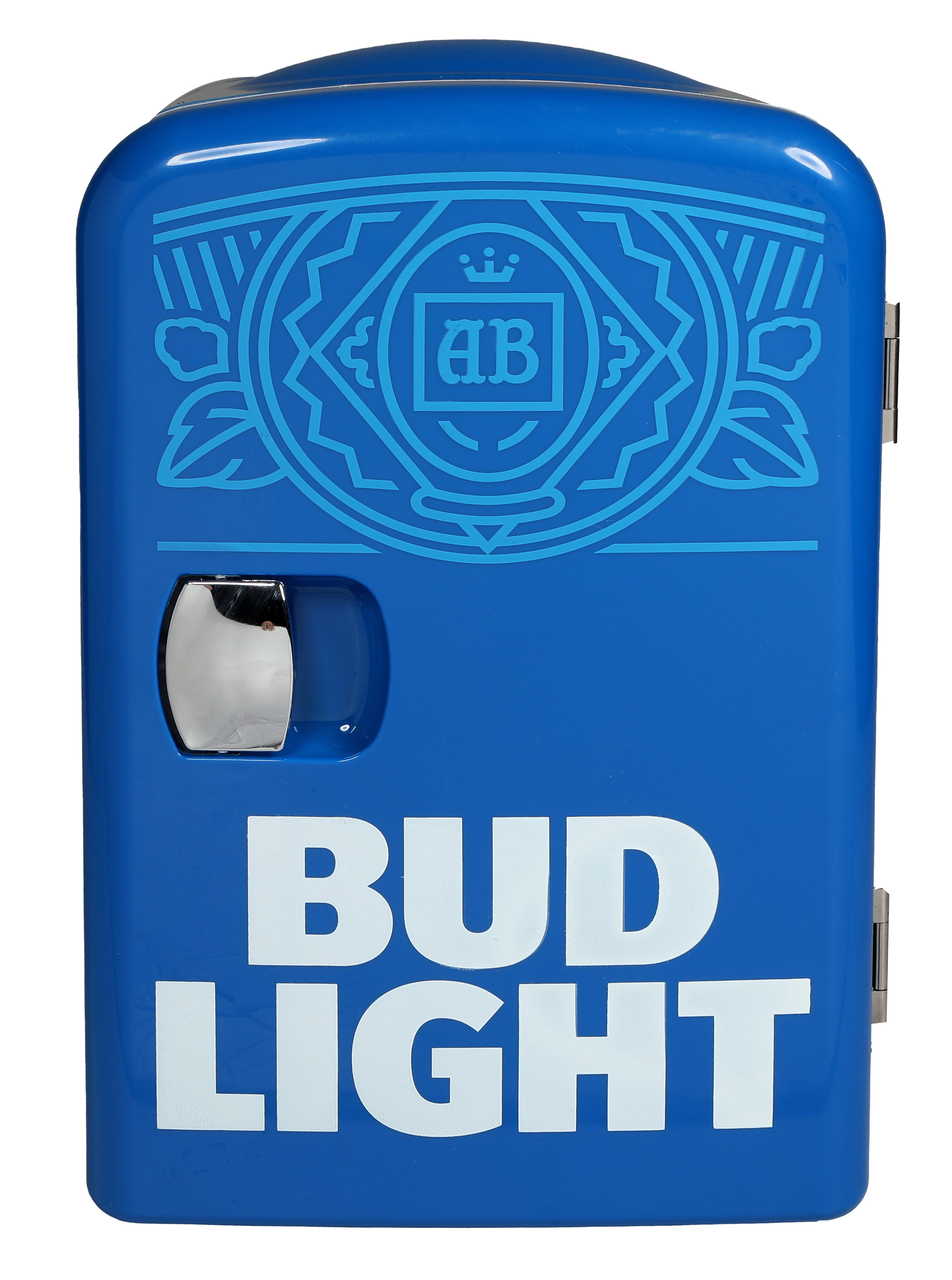 Bud Light Mini Beverage Fridge, Blue, 11''x7.5''x10''