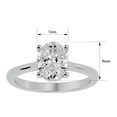 thumbnail image 4 of SuperJeweler 2 Carat Oval Shape Moissanite Solitaire Engagement Ring in 14 Karat White Gold for Women, 4 of 5