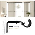 thumbnail image 4 of 3pcs Black Curtain Rod Bracket, Adjustable Brackets for Curtain Rods, Hanging Brackets Wall Mount Heavy Duty Curtain Rod Holders Hardware for Window, Home Curtain rods, Drapery Rod, 4 of 6