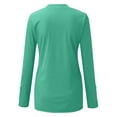 thumbnail image 7 of KDFJPTH Womens Long Sleeve Shirt Women Long Sleeve Henley T Shirts Button Down Slim Fit Tops Scoop Neck Ribbed Knit Shirts, 7 of 7