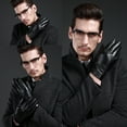 thumbnail image 3 of TFixol Guantes de invierno para hombre, guantes de piel de oveja resistentes al agua para uso diario, 3 of 8