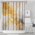 thumbnail image 2 of Colorful Marble Shower Curtain, Abstract Jade Texture Gold Stripes Ombre Shower Curtain, Modern Ink Art Decor Waterproof Fabric Shower Curtain for Bathroom Set with 12 Hooks, 72 X 84, 2 of 4