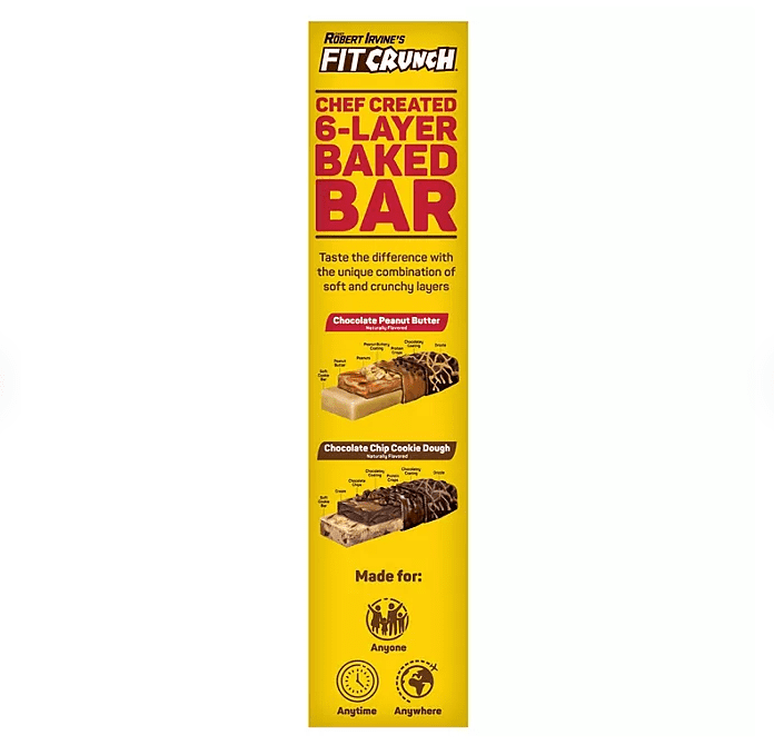 Chef Robert Irvine's FITCRUNCH High Protein Baked Bars, Variety Pack 18 ct.