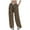 Brown, variant on felwors Women's Leopard Print Elastic Waisted Wide Leg Long Pants Trousers Brown, M