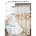 thumbnail image 4 of No Hook Cloth Fabric Shower Curtain with Snap in Liner, Fall Flowers Waterproof Shower Curtains Set with See Through Top Window, Retro Farmhouse Watercolor Wildflowers Leaf Bath Curtains 36"x78", 4 of 6