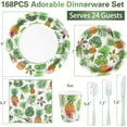 thumbnail image 2 of UniMall168PCS Hawaiian Luau Party Supplies,Pineapple Paper Plates Bulk Serve 24 Guests,Hawaiian Beach Party Plates Green and White for Adults Birthday Tropic Pool Party Decorations, 2 of 14