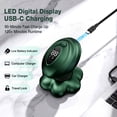 thumbnail image 6 of 7D Arc Electric Head & Body Hair Shaver, Upgraded Detachable Head Shaver, Waterproof Wet & Dry Electric Razor for Face, Beard & Neck, Ergonomic Shell Design with LED Display, Green, 6 of 9