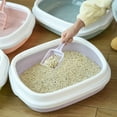 HNGPNGH Durable Open Plastic Cat Litter Box with AntiSplash Design for