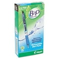 thumbnail image 3 of B2p Bottle-2-Pen Recycled Ballpoint Pen, Retractable, Medium 1 Mm, Black Ink, Translucent Blue Barrel, Dozen | Bundle of 5 Dozen, 3 of 3