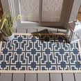 thumbnail image 2 of SAFAVIEH Courtyard Thurstan Geometric Indoor/Outdoor Area Rug, Blue/Beige, 2'7" x 5', 2 of 9