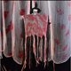 thumbnail image 3 of Bewildely Colgante de fantasma de Halloween, accesorio festivo, modelo de calavera de simulación, decoración de casa embrujada, suministros para fiestas, Kits de decoración para fiestas Blanco rojo Bewildely HA068183-03, 3 of 6