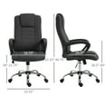 thumbnail image 3 of Vinsetto High Back Office Chair Height Adjustable Desk Chair with Wheels, Black (Set of 1), 3 of 10