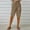Khaki, variant on fatyb Knee Length Shorts for Women Elastic Waist Casual Shorts Loose Summer Short Pants with Drawstring