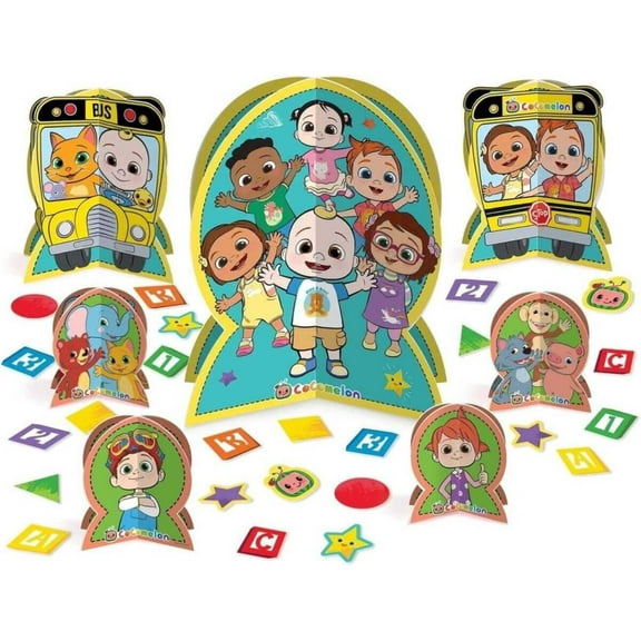 Amscan Cocomelon Party Assorted Design Birthday Home Decor Table Centerpiece Kit