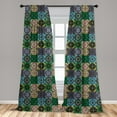 thumbnail image 5 of Ambesonne Colorful Curtains, Traditional Vibrant, Pair of 28"x63", Multicolor, 5 of 5