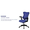 thumbnail image 5 of Flash Furniture High Back Designer Blue Mesh Executive Swivel Ergonomic Office Chair with Adjustable Arms, 5 of 13