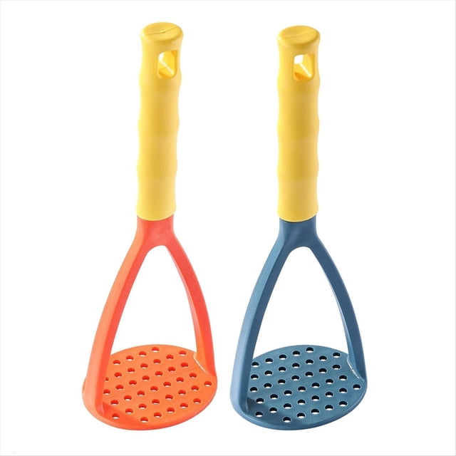 Triturador de Patatas, Triturador de Patatas de Plástico, Triturador de Alimentos Colorido, Herramienta de Cocina Triturador para Patatas, Frutas y Verduras