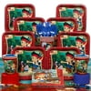 Deluxe Jake & The Neverland Pirates Party Supplies Pack Including Plates, Cups, Tablecover, and Napkins- 16 Guest