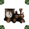 thumbnail image 3 of Railway Engine Alarm Clock Creative Desktop Ornaments for Bedroom Livingroom (Coffee), 3 of 8