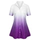thumbnail image 1 of Bolsillos de talla grande Camisa de color Ombre Rosegal Blusas Tallas Grandes, 1 of 5